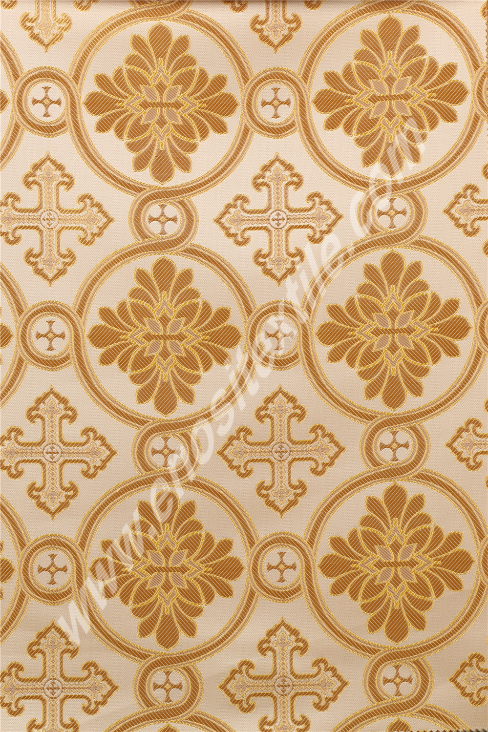 KL-014 Gold-White Brocade Fabrics